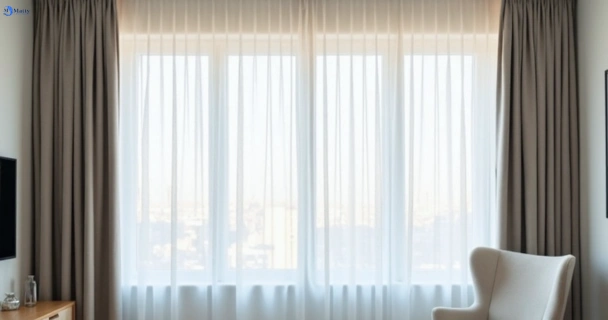 Freshly steam cleaned curtains in bardon QLD